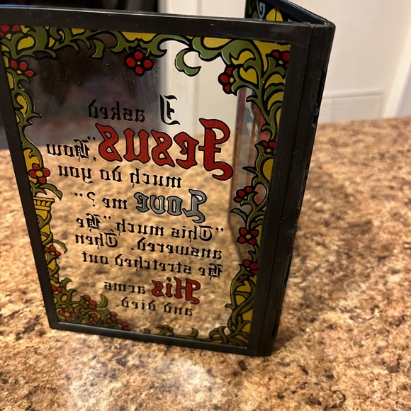 Stained M-Glass Cross “I asked Jesus….” - Picture 6 of 9